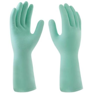 Imagem de Luva de Latex Forrada Anti-Derrapante Verde Safetex Pro 250 Tamanho P 