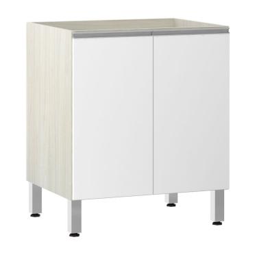 Imagem de Balcão Sem Tampo 70cm Lis Legno Crem e Branco Mat