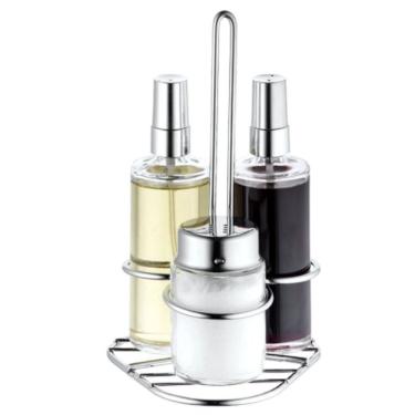 Imagem de Galheteiro Spray 4 Peças óleo Vinagre E Sal Forma Inox