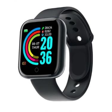 Imagem de Relógio Inteligente Smartwatch D20 Retangular Preto