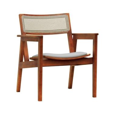 Imagem de Poltrona Gusty Com Encosto Telinha Assento Anatômico - Amêndoa - Decor