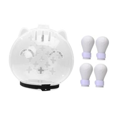 Imagem de WeiLaiKeQi Gato Focinho Transparente com Botas Multifuncional Capacete de Bolha Máscara Facial Capuz de Gato Máscara de Bola para Viagem Casa Barbear Beleza, M Whit Foot Pads