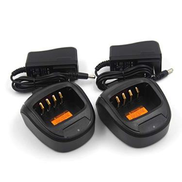 Imagem de elxjar (Pacote Com 2) Carregador Rápido De Bateria Ch10A03 Para Rádios Portáteis Hyt Tc-610 Tc610S Bl2001 Bl1204 Hytera Tc620, Rádio Bidirecional