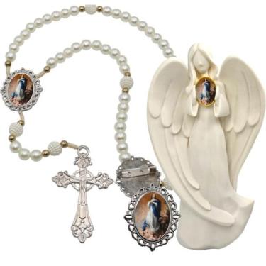 Imagem de Imagem Estatua Nossa Senhora da Conceição Com Terço de Luxo e Broche R