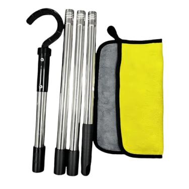 Imagem de Bothyi Gancho de limpeza robótica de piscina, peça de reposição resistente, acessórios de fácil utilização, gancho de piscina para poste, 4 Seções