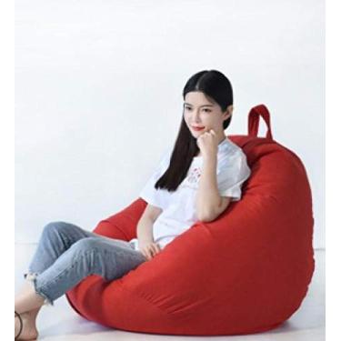 Imagem de QIROG Capa de sofá preguiçosa puff espreguiçadeira cadeira de sofá assento de sofá móveis de sala de estar sem enchimento saco de feijão sofá cama banquinho sofá puff tatami-número 8_XL-100 cm x 120
