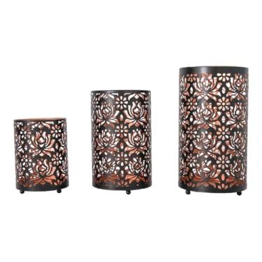 Imagem de Fenteer Suporte para velas Tealight, gaiola de pássaros suspensa, decoração de mesa, suporte para velas, decoração de gaiola para quarto, ano novo, Preto Vermelho