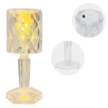 Imagem de  Mini Abajur Led Amarelo Suave para Quarto Decoração - Your House