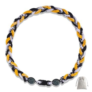 Imagem de Lmuwecno Colares de beisebol de 45,7 cm com três cordas trançadas, tornado, homens e mulheres, acessórios ideais para times de beisebol e entusiastas, 18.0, Nylon e silicone, Sem Pedra Preciosa