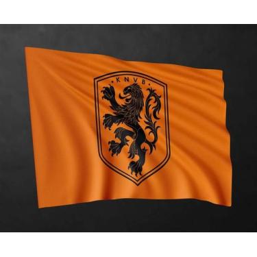 Imagem de Bandeira Seleção da Holanda 80cmx140cm Tecido Oxford 100% Poliéster - 