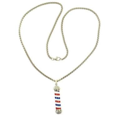 Imagem de Colar Prata Com Pingente Pole Barber - SANTA CLARA