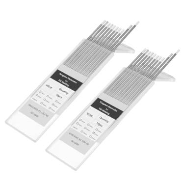 Imagem de HARFINGTON 20 peças de eletrodos de tungstênio para soldagem TIG, 0,7 a 0,9% zircônio para soldagem de aço inoxidável, liga de alumínio e magnésio, fabricação de automóveis aeroespaciais, branco WZ8