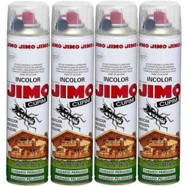 Imagem de Kit 4 cupinicida Jimo 400ml Aerossol Incolor