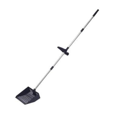 Imagem de Fenteer Pá para limpeza de cocô de galinha, ferramenta de limpeza de galinheiro, pá multifuncional de aço carbono para peneirar lixo para estábulo de cabras