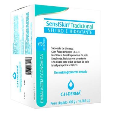 Imagem de Sabonete SensiSkin GH Tradicional Neutro e Hidratante com 3 Unidades d