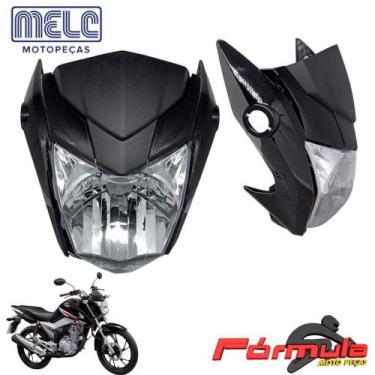 Imagem de Kit Carenagem De Farol Titan 160 16 17 18 Preto - MELC