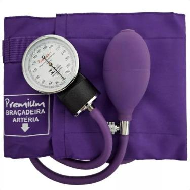 Imagem de Esfigmomanômetro Aparelho De Pressão Adulto 18 A 35 cm Premium, Lilás