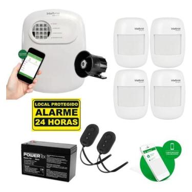 Imagem de Kit Alarme Intelbras Anm 24 App 4 Sensores Presenca Sem Fio