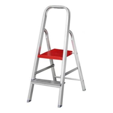 Imagem de Escada De Aluminio Dupla 2 Degraus 120 Kg Reisam