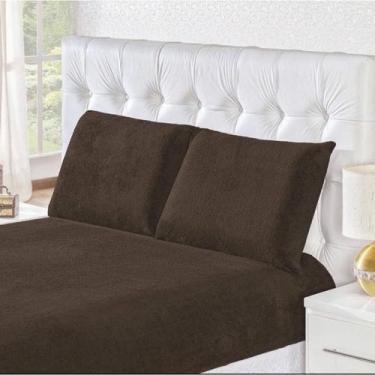 Imagem de Lençol Avulso 3 Peças Em Manta Soft Casal Queen - Malular, Tabaco