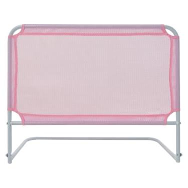 Imagem de Grade de Segurança Universal para Cama Adulto e Infantil - Tela Protetora Anti-quedas Dobrável com Instalação Sem Ferramentas(BOX 88X54 ROSA)