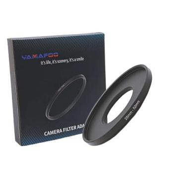 Imagem de Adaptador de anel de metal para cima/para baixo compatível com câmeras mirrorless DSLR Lens, conversor de rosca de filtro UV CPL ND, preto (28-52)