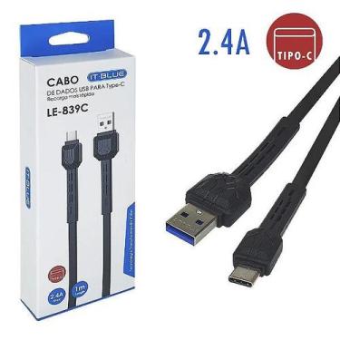 Imagem de Cabo It-Blue Reforçado Premium TYPE-C IOS 1M, Branco, TIPO-C-ANDROID