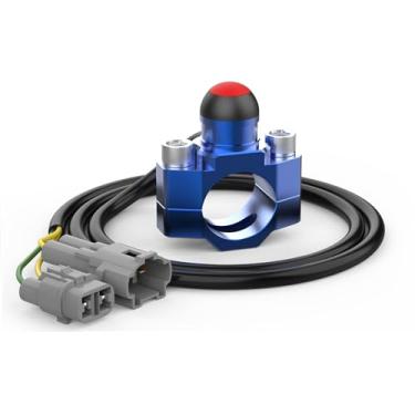 Imagem de Interruptor de farol para Light Bee, interruptor liga/desliga de farol à prova d'água de alumínio CNC com placa traseira de montagem para acessórios Surron Segway, azul