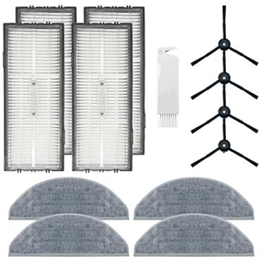 Imagem de Home Times Acessórios a vácuo para Roborock S8 Pro Ultra Conjunto de Filtros Hepa Reutilizáveis Pano de chão duro Especialista Almofada Macia de Microfibra Molhada (S8 Pro Ultra Pads-4 Mop Pads+4