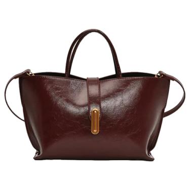Imagem de Bolsa feminina com alça superior macia de couro vegano, bolsa de ombro vintage, bolsa tiracolo para trabalho e viagens, Vencedor, free, Sacola