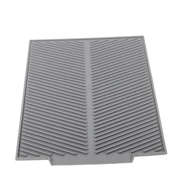 Imagem de KIMISS Tapa de Secagem de Prato de Silicone Resistente Ao Calor Extra Grande - Almofada Verde Premium para Cozinha, Armazenamento Isolado, Secagem Segura e Limpeza Fácil (Cinza)