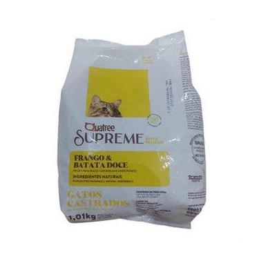 Imagem de Kit ração Quatree supreme gato castrado frango de 1kg, 1kg
