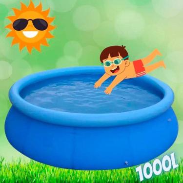 Imagem de Piscina 1000L Inflável Redonda Azul Para A Família