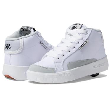 Imagem de HEELYS Tênis unissex infantil Digi (criança pequena/adulto) com salto com rodas, Branco/cinza/preto, 21