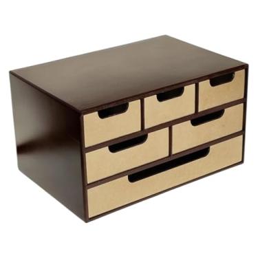 Imagem de Gaveteiro Organizador Escritório Multiuso Quarto Comoda Luxo com Gavetas (Marrom Egípcio)