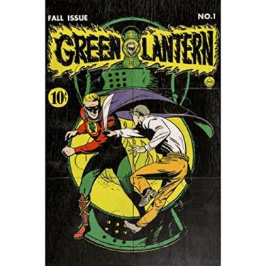 Imagem de Quadro Madeira Lanterna Verde 60x40 Coleçåo Dc Comics Geek Quebra Cabeçã Puzzles Mania