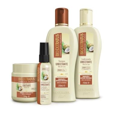 Imagem de Kit Bio Extratus Umectante (250mL/g) Shampoo, Condicionador, Banho de Creme e Óleo Cremoso (55ml)