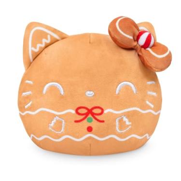 Imagem de TeeTurtle Hello Kitty Christmas Reversível de pelúcia de 10 cm – Pão de gengibre – Oficialmente Licenciado Sanrio – Bicho de pelúcia fofo Kawaii macio