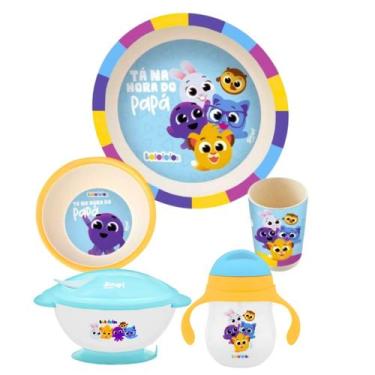 Imagem de Kit Alimentação Bolofofos Completo 3 Peças Bowl Com Talher e Copo 360m