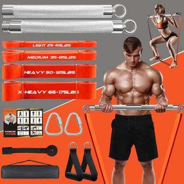 Imagem de Conjunto de barras de resistência DASKING Portable Extra Heavy 500LBS