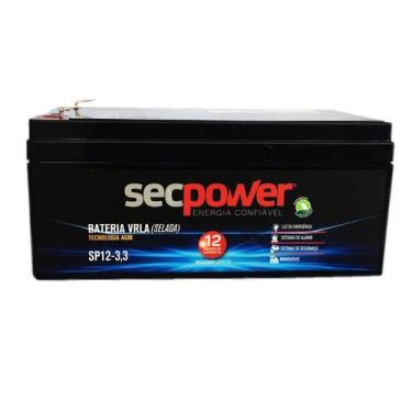 Imagem de Bateria Selada 12V 3,3ah - Vrla SEC POWER Agm Nobreak Alarme