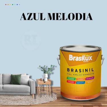 Imagem de Tinta Parede Azul Acinzentado Acrílica Brasinil 3,2l - BRASILUX, AZUL 