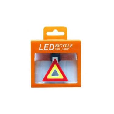 Imagem de Farol Traseiro Triângulo Led Bicicleta Recarregavel USB - RPC
