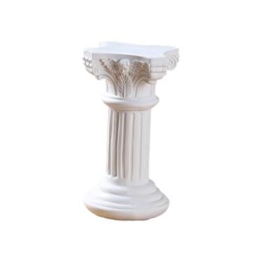 Imagem de Baoblaze Pequena estátua de pilar romano, mini coluna grega, suporte para decoração de mesa, presente, suporte para velas, estatueta para mesa, aniversário, 5.8 Cm X 5.8 Cm X 11