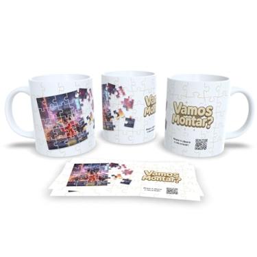 Imagem de Caneca para dia das crianças com Quebra-Cabeça Interativo, Vamos Montar, basta ler o QRCode, e montar o quebra cabeça (super heróis)