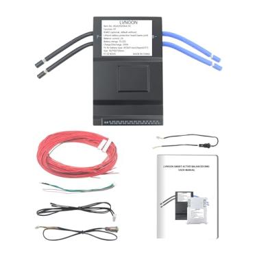 Imagem de LVNOON LB2A Smart Active Balancer BMS para Li-ion NCM LFP LiFePo4 LTO sistema de gestão de bateria 3S a 24S 150A 200A 300A com controlo APP 12V 24V 48V 60V 72V 84V (7-20S com calor CAN, 2000 0 Anos