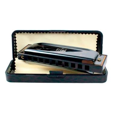 Imagem de 2X Gaita Boca Harmônica Orleans Stone Diatônica C Dó 10 Furo