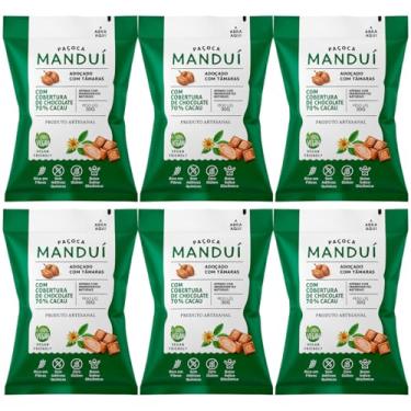 Imagem de Paçoca com Chocolate 70% Cacau Manduí 30g Kit 6 Unidades