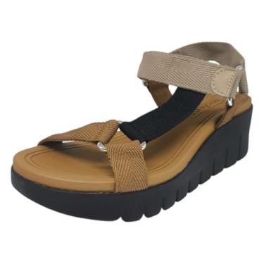 Imagem de Sandália Feminina Conforto Anabela Média Leveza Moleca