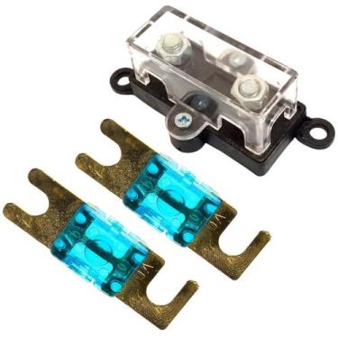 Imagem de Kit Porta Fusível Caixa Acrílico Midi Universal Pequeno e Fusíveis Min